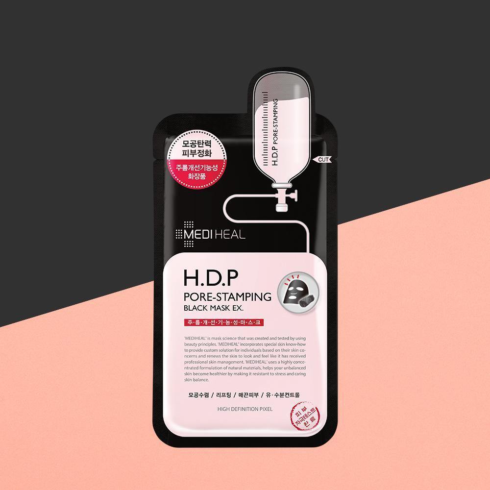 MEDIHEAL - H.D.P Pore Stamping Black Mask EX(single) - Shine 32