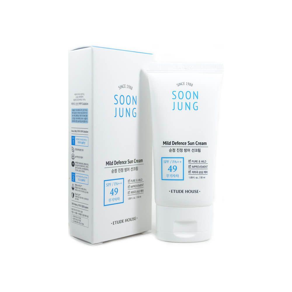 Etude House - Soonjung Mild Defence Sun Cream SPF 49 PA++ 50ml - Shine 32