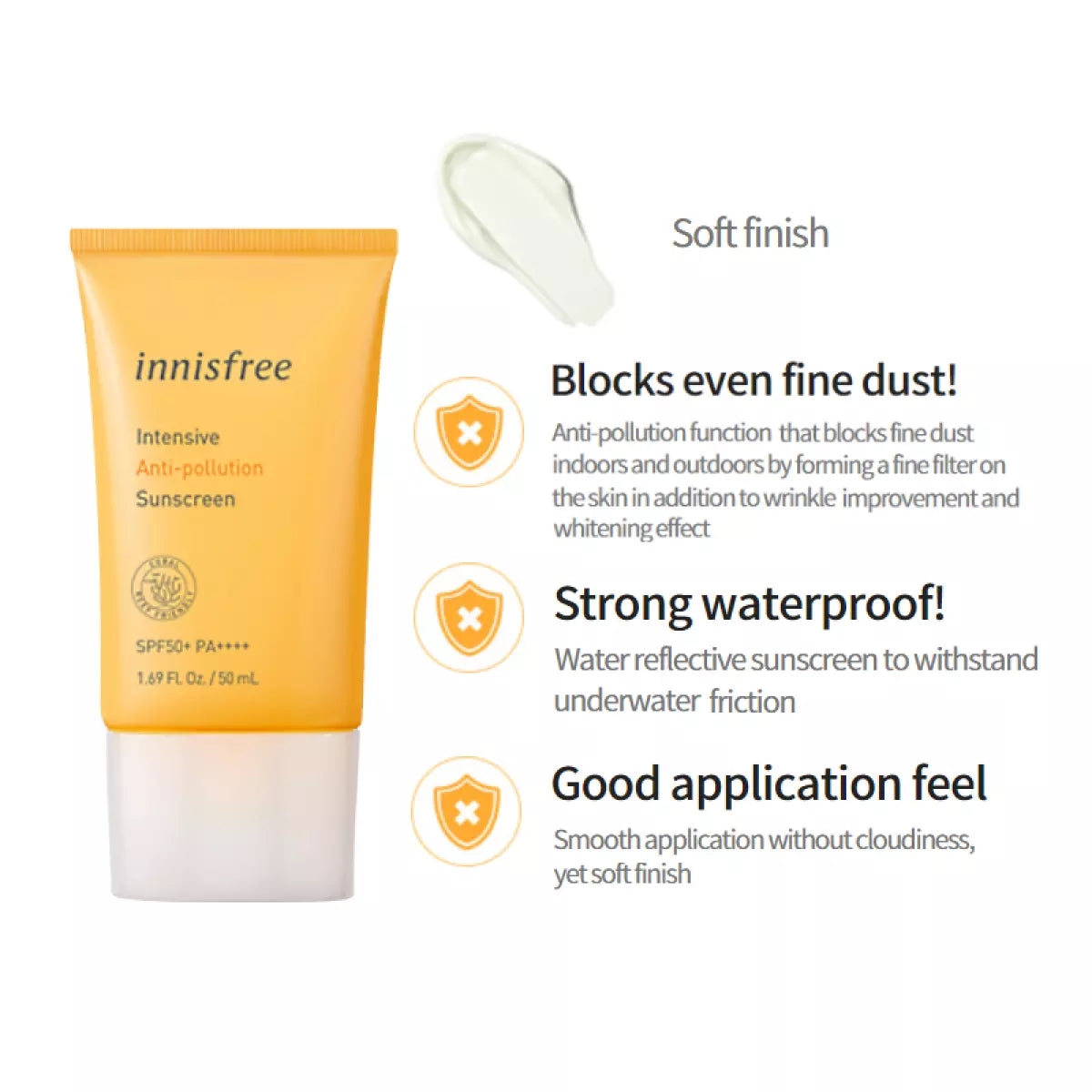 Innisfree - Intensive Anti Pollution Sunscreen SPF50+ PA++++ - Shine 32