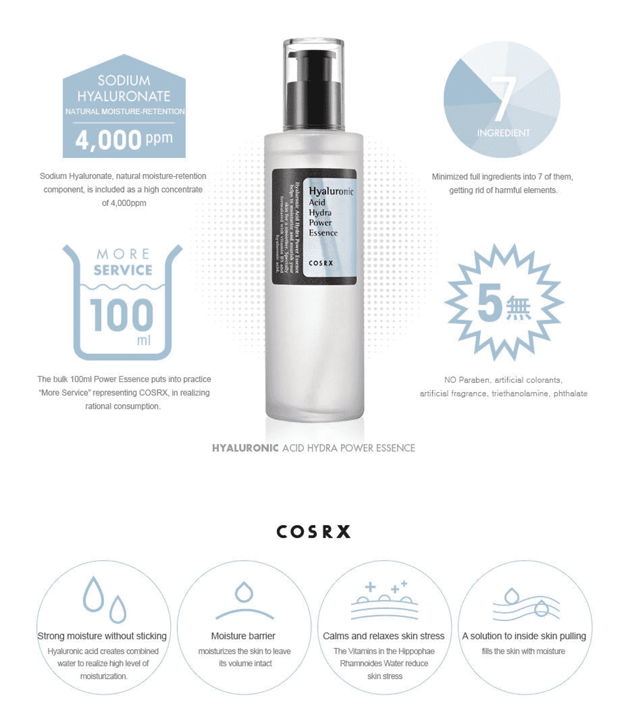 COSRX - Hyaluronic Acid Hydra Power Essence 100 ml - Shine 32